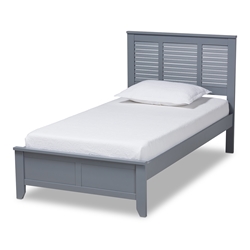 Baxton Studio Adela Modern and Contemporary Grey Finished Wood Twin Size Platform Bed